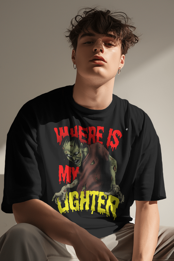 Zombie Lighter Unisex Oversized Tshirt