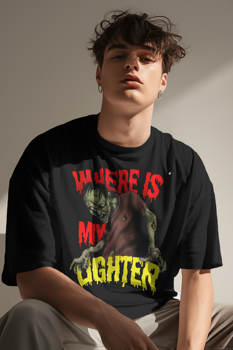 Zombie Lighter Unisex Oversized Tshirt