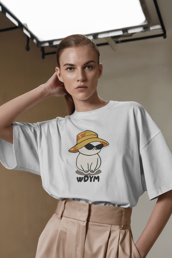 WDYM Cat Unisex Oversized Tshirt