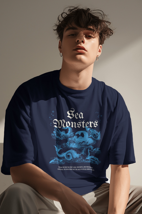 Sea Monsters Unisex Oversized Tshirt