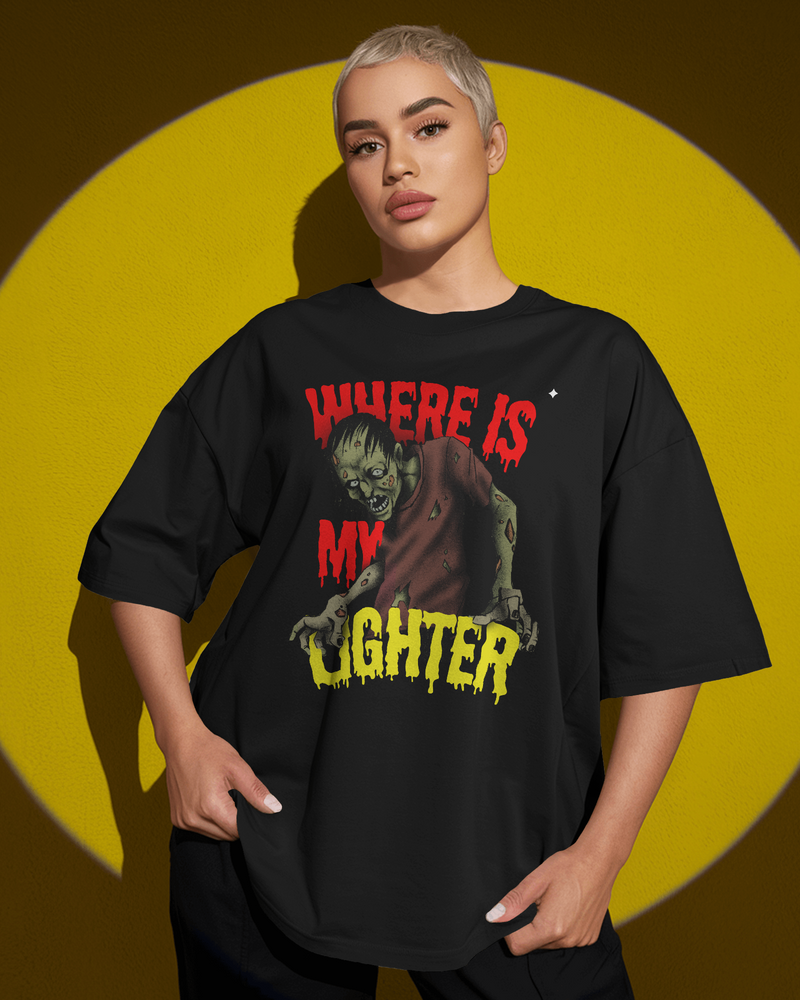 Zombie Lighter Unisex Oversized Tshirt