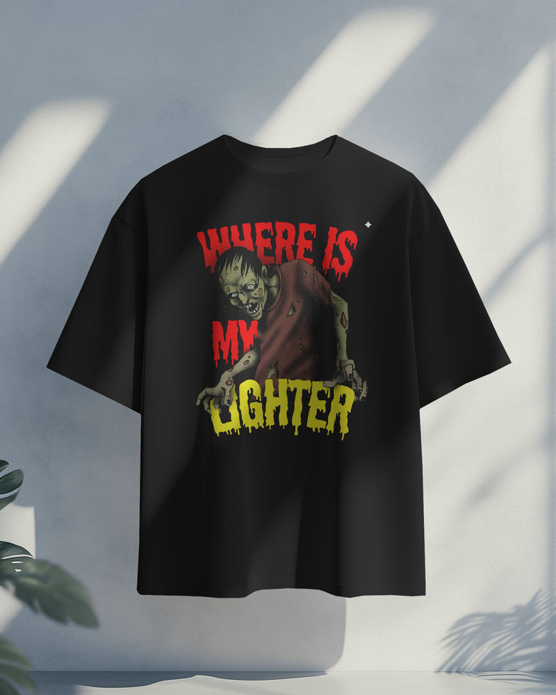 Zombie Lighter Unisex Oversized Tshirt