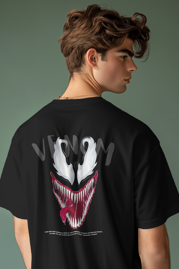 Venom Unisex Printed Oversized Tshirt