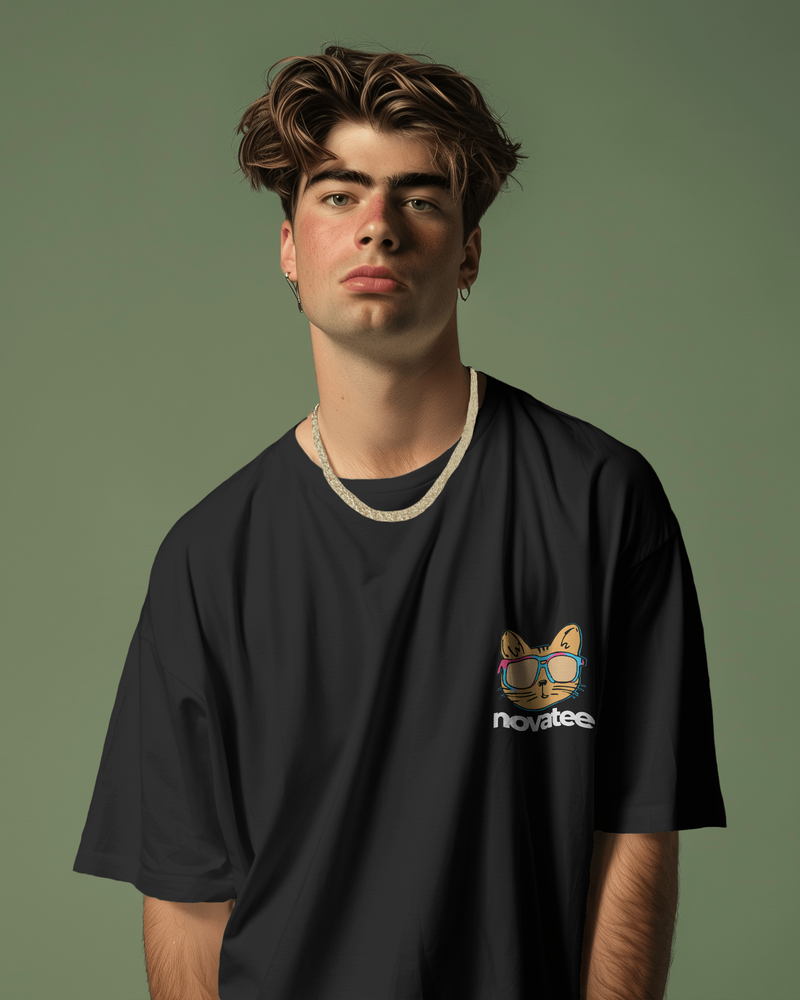 Chill Pill Cat Unisex Oversized Tshirt